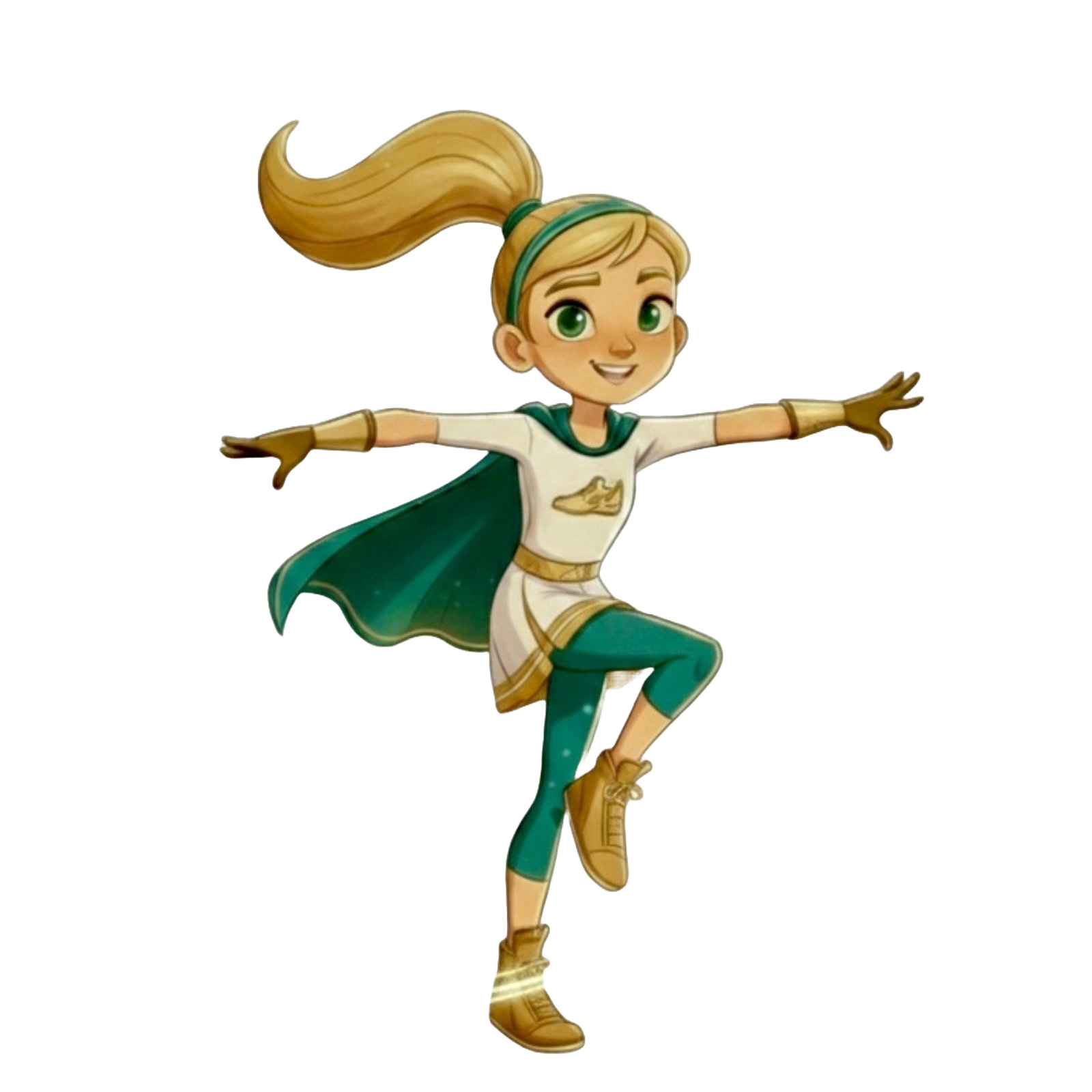 Miss Motion, a playful hero who encourages kids to move, exercise and feel strong.